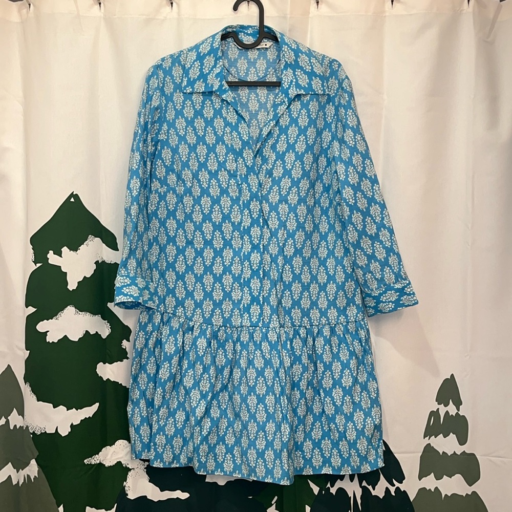 Zara long sleeve collared dress